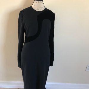 Carolina Herrera Vintage lined black dress size 12 in excellent condition.
